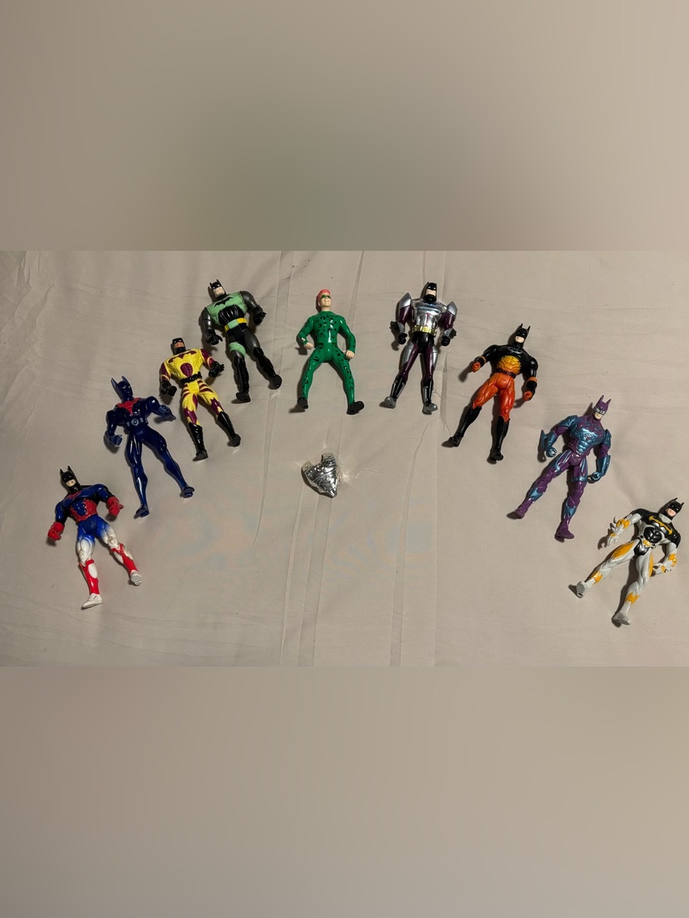 Superhero Batman 8 Figures Riddler Carrey,Kenner 1990s 5”Gotham City Action Hero